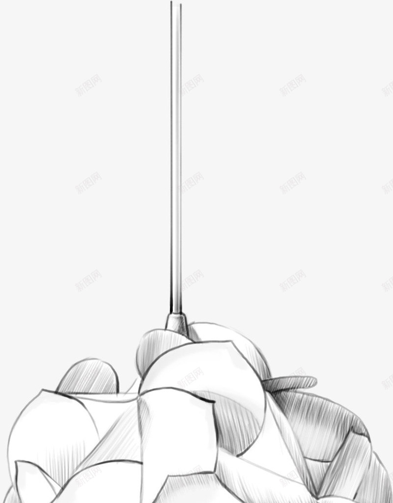 黑白创意吊灯装饰png免抠素材_新图网 https://ixintu.com 创意 吊灯 装饰 设计 黑白