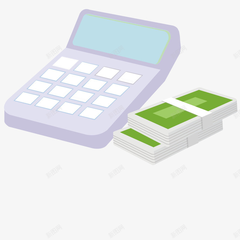 手绘计算器矢量图eps免抠素材_新图网 https://ixintu.com 交易 形状 模型 资产 金融 钱币 矢量图