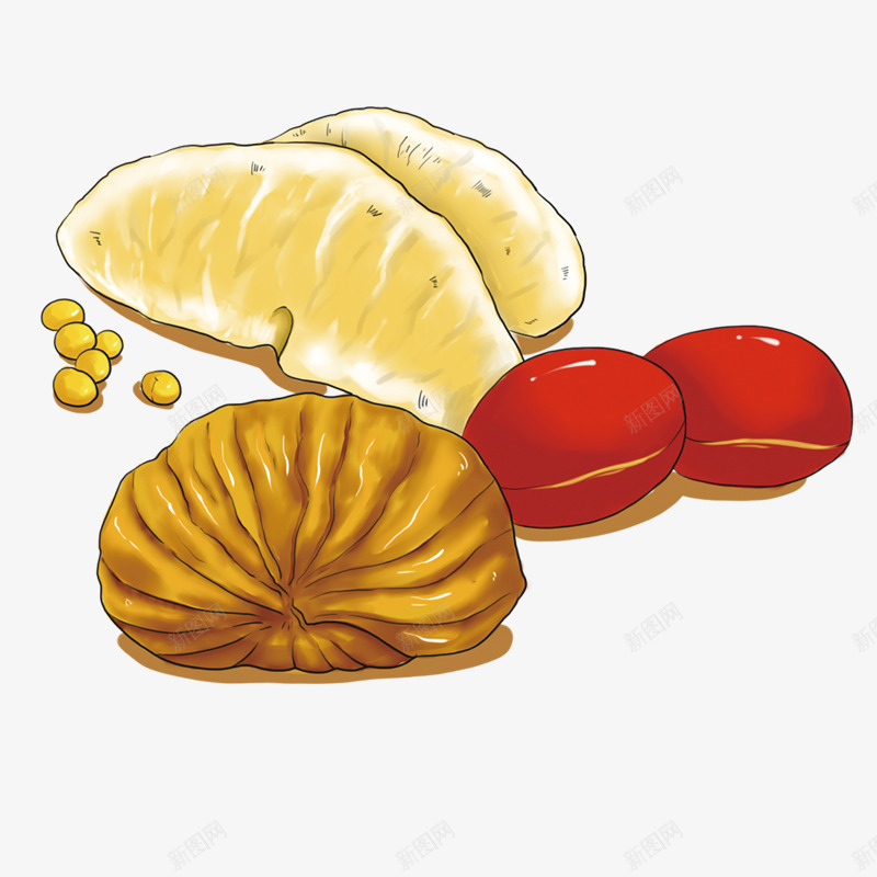 红色腊八粥美食元素png免抠素材_新图网 https://ixintu.com 卡通 吃的 红色 红豆 纹理 美食 腊八粥 质感 食物
