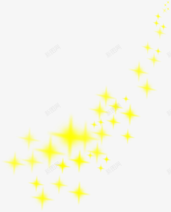 黄色卡通梦幻星光装饰png免抠素材_新图网 https://ixintu.com 卡通 星光 梦幻 装饰 黄色