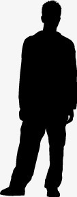 黑白人物剪影png免抠素材_新图网 https://ixintu.com 背景人物 轮廓 黑白人物剪影