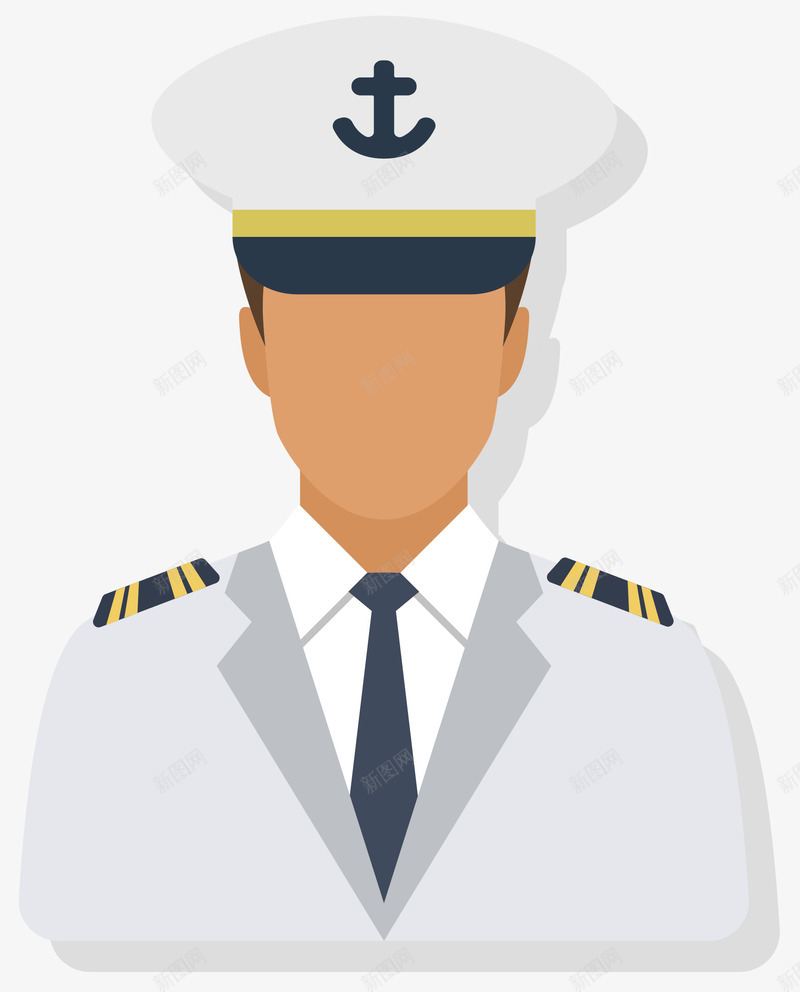 海军船长卡通风格png免抠素材_新图网 https://ixintu.com captain 人物 人物职业 海军卡通 海军船长 白色 矢量职业 职业形象 致敬海军 舰长