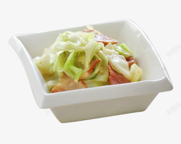 培根炒圆白菜png免抠素材_新图网 https://ixintu.com 健康菜 圆白菜 培根 家常菜 美食素材
