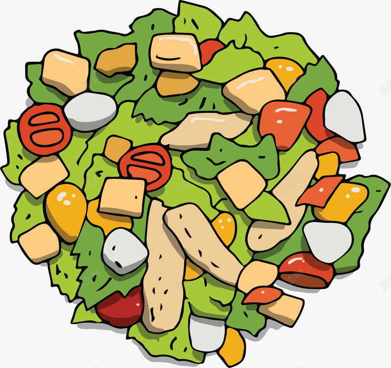 鸡胸肉健康的沙拉矢量图ai免抠素材_新图网 https://ixintu.com 健康饮食 健身餐 减肥餐 沙拉 矢量png 矢量图 蔬菜沙拉 鸡胸沙拉