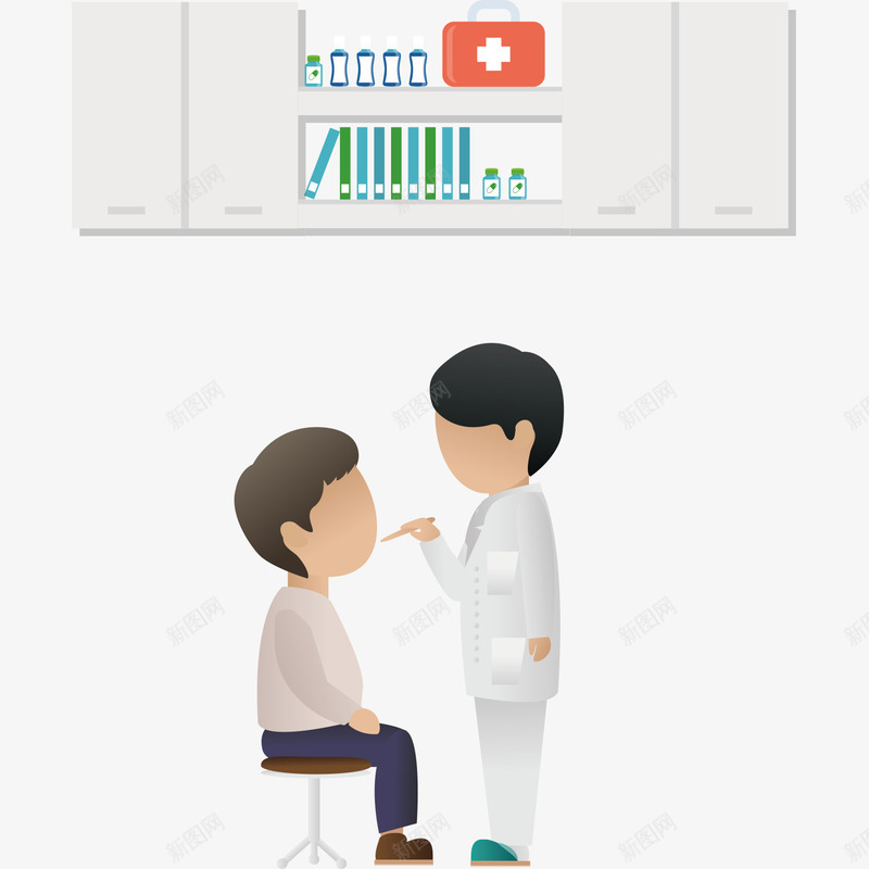 手绘听诊医生检查口腔矢量图ai免抠素材_新图网 https://ixintu.com 医生卡通风格 口腔医生 听诊医生 听诊医生卡通 手绘 检查口腔 男医生矢量 矢量图