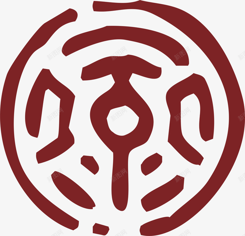 圆形的中国风式红章png免抠素材_新图网 https://ixintu.com 中国红章 中国风式红章 中国风红章 古代红章 底纹 形状 珍藏红章 红章