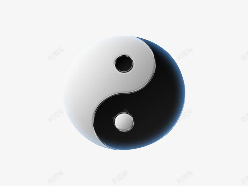 太极png免抠素材_新图网 https://ixintu.com 可爱 太极环 黑白