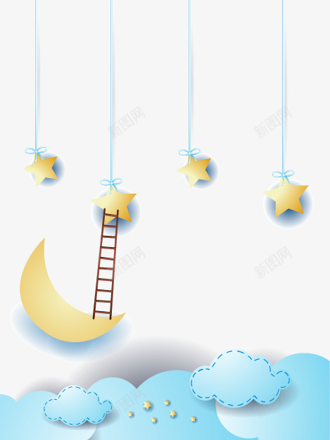 创意卡通星星月亮png免抠素材_新图网 https://ixintu.com 云彩 创意卡通图 星星 月亮矢量图