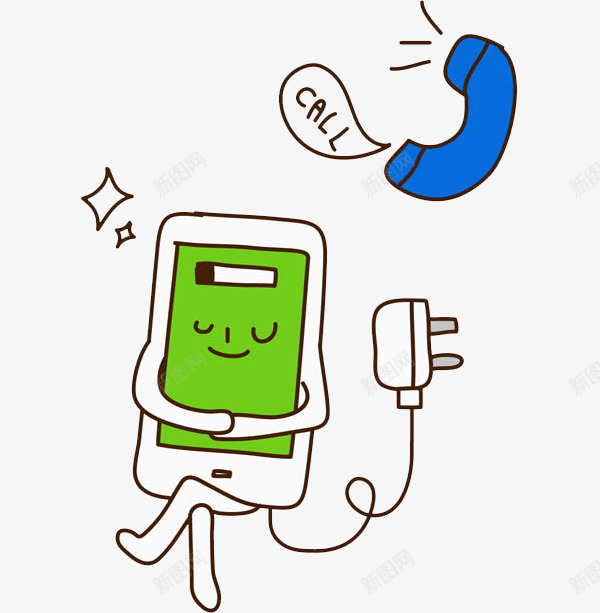 创意的充电器png免抠素材_新图网 https://ixintu.com 充电器 充电器卡通 卡通 可爱得 手机 插图 电话 绿色的