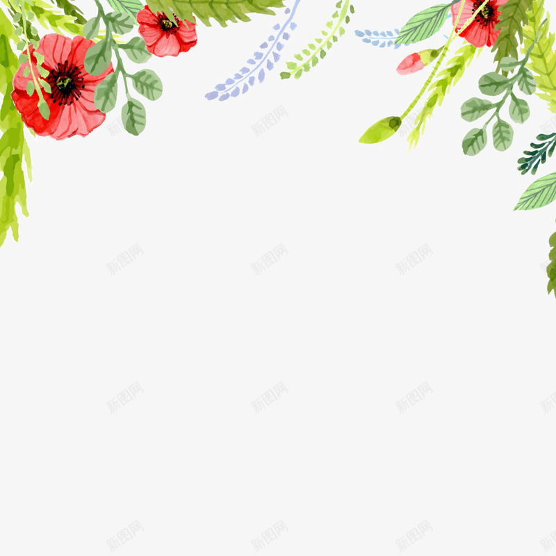 唯美鲜花边框png免抠素材_新图网 https://ixintu.com 唯美 树枝 框子 框框 植物 绿叶 绿色 花朵 边框 鲜花