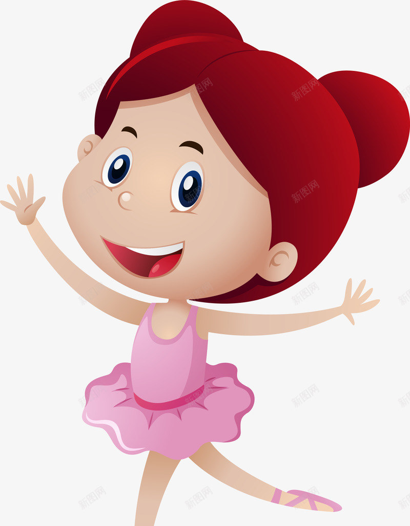 com 儿童舞蹈班 儿童节 卡通女孩 可爱小女孩 开心 舞蹈 跳舞的小女孩