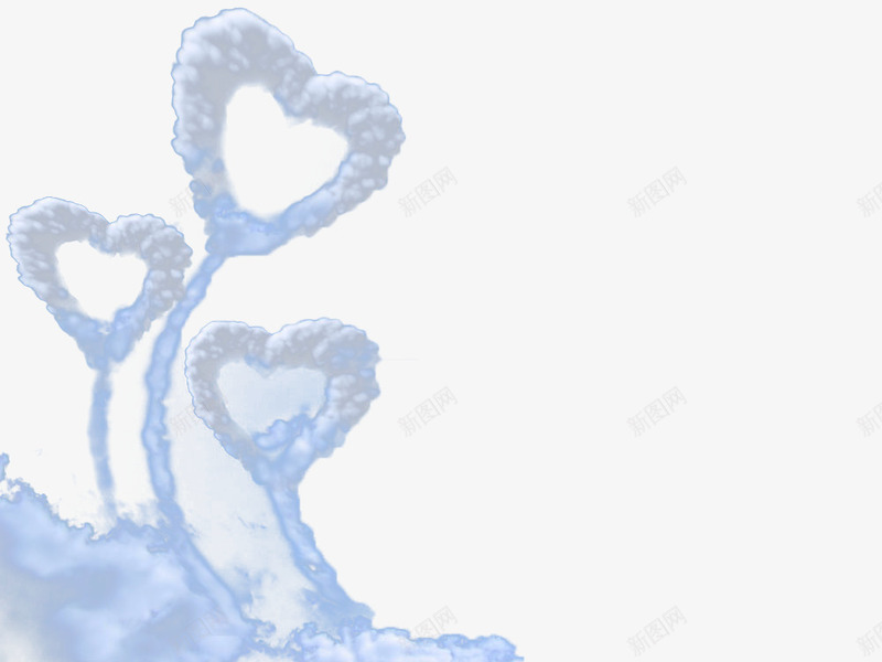 梦幻心形云彩png免抠素材_新图网 https://ixintu.com 云 云彩 心形 心形云 景色 白色