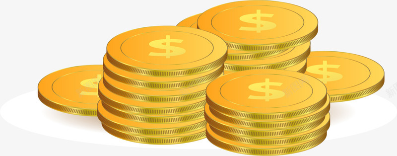 金色闪耀钱币png免抠素材_新图网 https://ixintu.com 装饰图案 财产 金币 金色钱币 钱堆 闪耀硬币