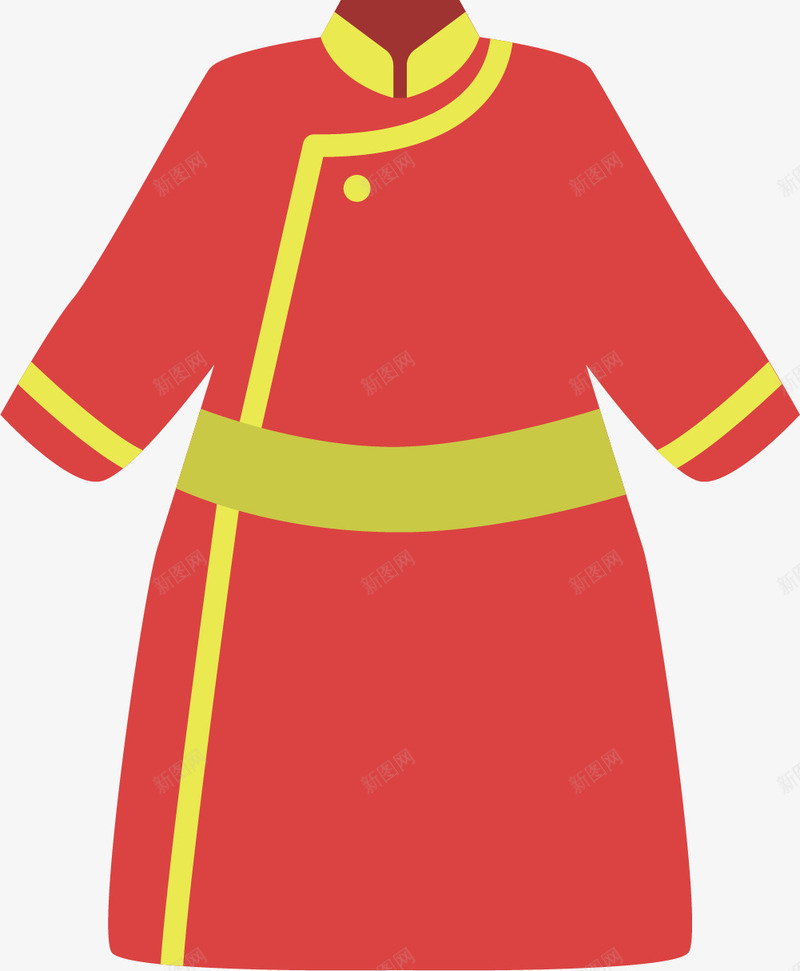 红色衣服卡通符号矢量图eps免抠素材_新图网 https://ixintu.com 卡通风格 国家 扁平风格 红色衣服 蒙古国 蒙古国元素 蒙古符号 矢量图