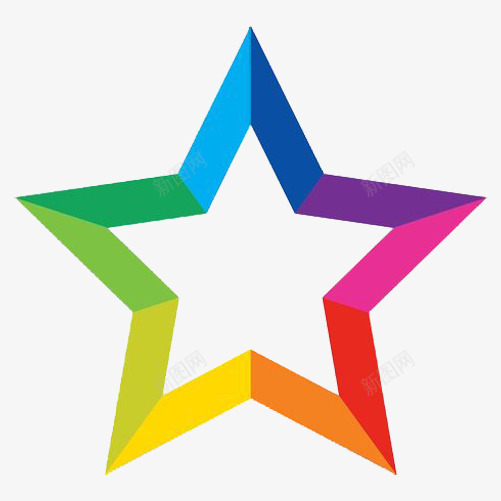 彩色五角星psd免抠素材_新图网 https://ixintu.com 五角星 儿童风格 天空 彩色 星星