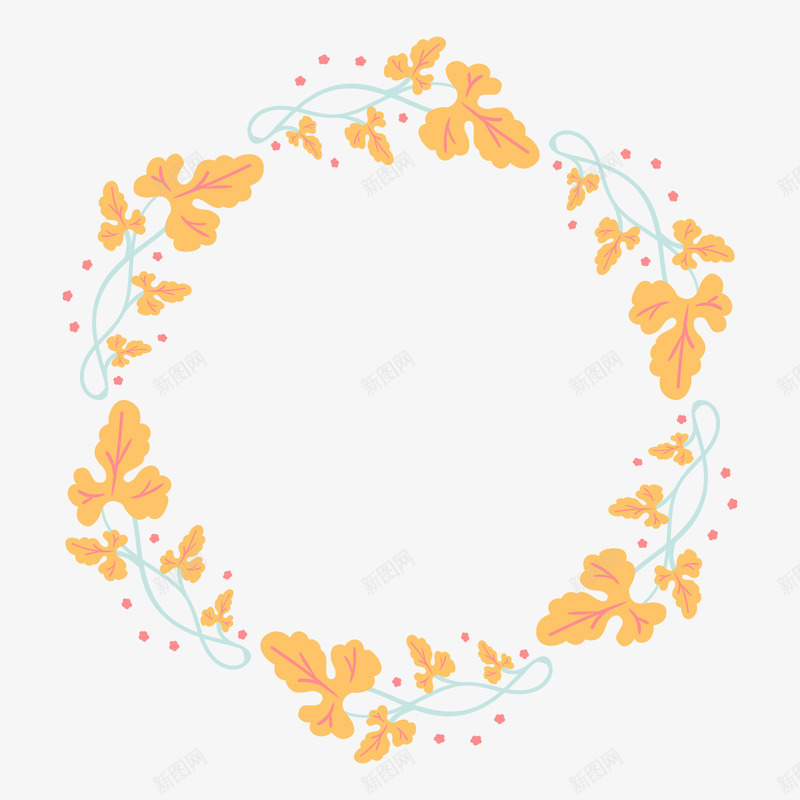 手绘水彩黄色花朵装饰花环png免抠素材_新图网 https://ixintu.com 手绘 手绘水彩黄色花朵装饰花环 水彩 花朵 花环 装饰 黄色