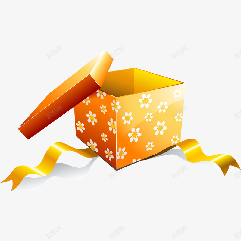 打开的礼盒png免抠素材_新图网 https://ixintu.com 卡通 手绘 盒子 礼物 礼盒