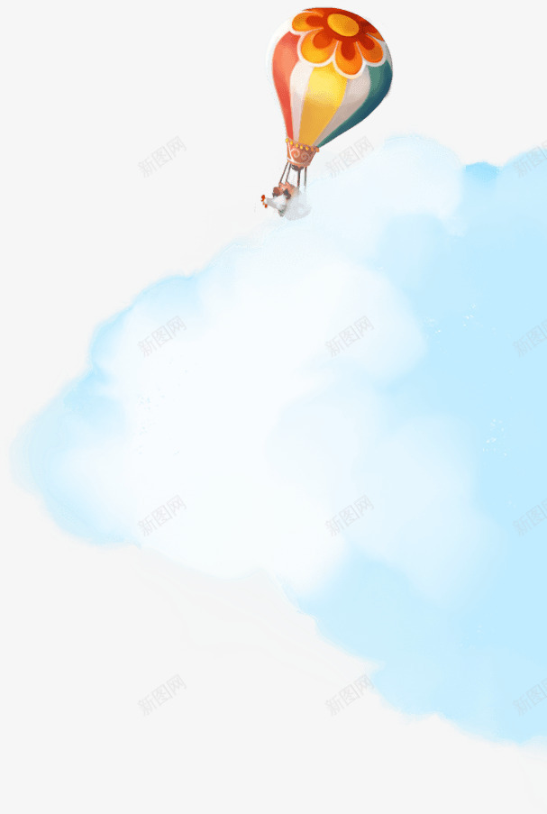 热气球白色云彩png免抠素材_新图网 https://ixintu.com 云彩 热气球 白色
