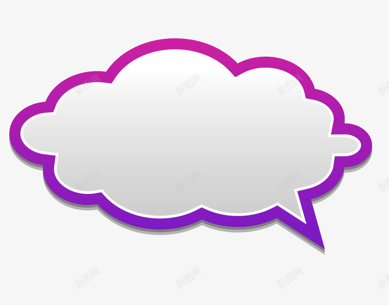 聊天边框png免抠素材_新图网 https://ixintu.com PNG 云朵边框 紫色 聊天边框 边框素材