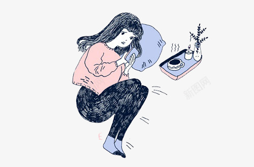 躺在床上玩手机的女孩png免抠素材_新图网 https://ixintu.com 卡通 卡通插画 女孩 手绘 玩手机