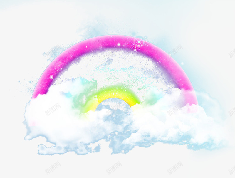 卡通云彩云彩虹淘宝png免抠素材_新图网 https://ixintu.com 卡通云彩云彩虹淘宝素材