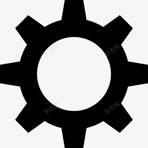齿轮的黑色形状图标png_新图网 https://ixintu.com 工具 工具和用具 机械 设置 车轮 轮 齿轮