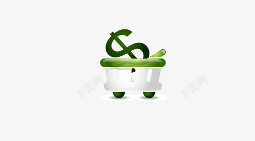 绿色购物钱币图标png_新图网 https://ixintu.com 手机应用程序 智能手机按键图标 电子商务图标 电脑图标 立体图标 立体按钮