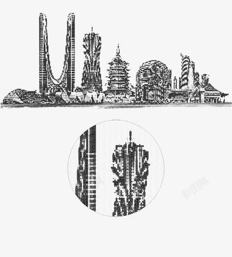 黑白清新简线条手绘旅游杭州地标png免抠素材_新图网 https://ixintu.com 地标 填色练习 旅游休闲 杭州地标 杭州建筑 杭州西湖 标志性建筑物 雷峰塔 黑白清新简线条手绘旅游杭州地标免抠图免费下载