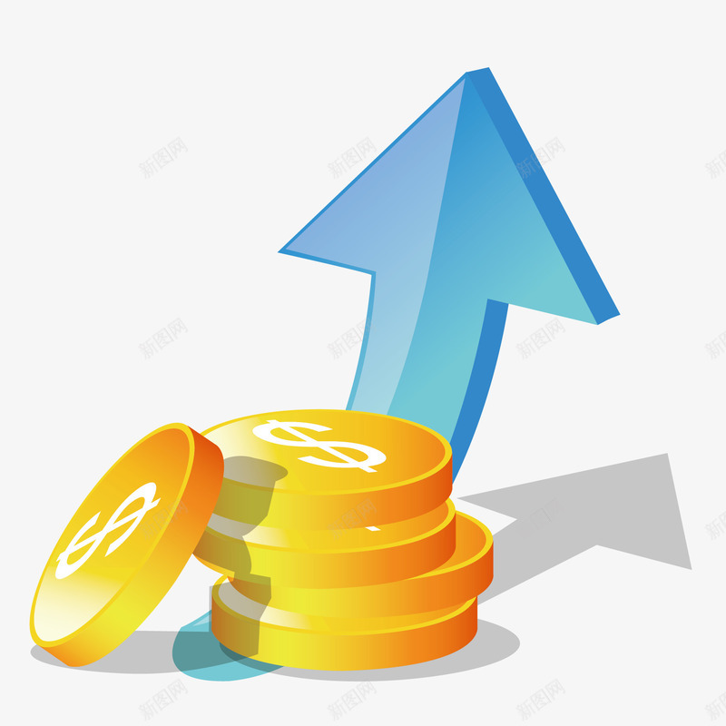 金钱钱币箭头矢量图ai免抠素材_新图网 https://ixintu.com 箭头 金钱 钱币 矢量图