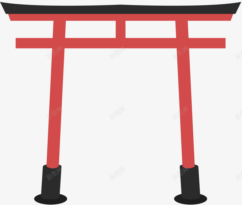 黑色描边牌坊矢量图ai免抠素材_新图网 https://ixintu.com 中国特色 古代建筑 古典风格 牌坊 黑色描边 矢量图