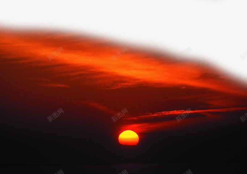 烧红的天空png免抠素材_新图网 https://ixintu.com 云块 云彩 云霞 仙云 光线 夕阳 天空 彩云 晚霞 景色 红色