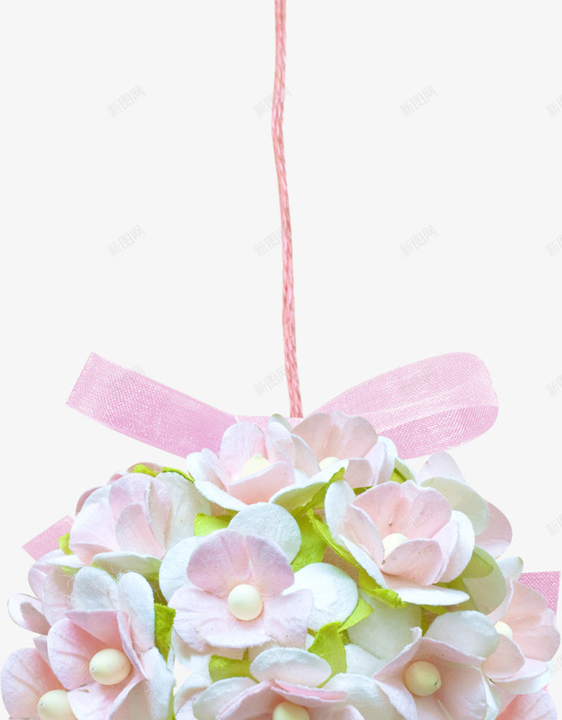 红绳花球png免抠素材_新图网 https://ixintu.com 红绳 红绳绳子 绳子 花球 鲜花