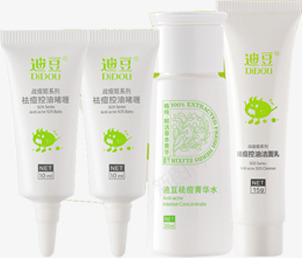 白色迪豆化妆品套装png免抠素材_新图网 https://ixintu.com 化妆品 套装 白色