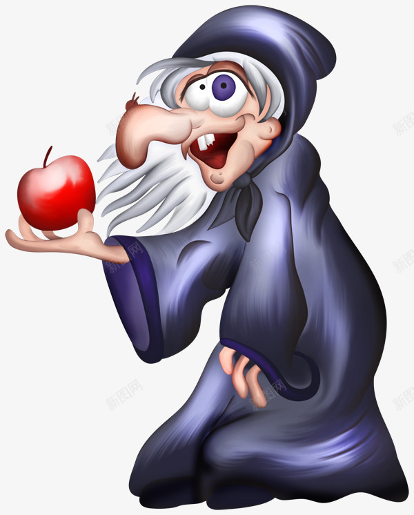 卡通老巫婆png免抠素材_新图网 https://ixintu.com 儿童插画 卡通 可爱 手绘 老巫婆