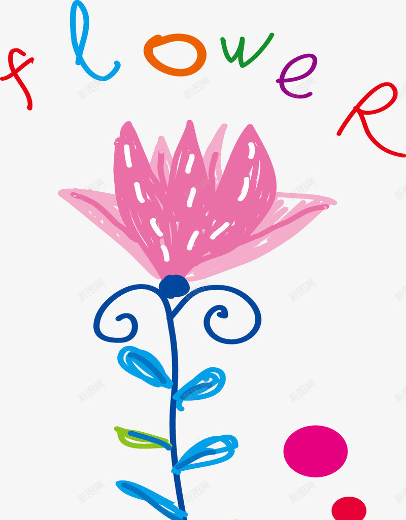 涂鸦手绘儿童画矢量图ai免抠素材_新图网 https://ixintu.com 儿童画 手绘 涂鸦 矢量图