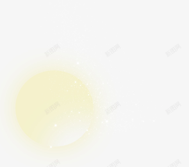 黄色圆球星光png免抠素材_新图网 https://ixintu.com 圆球 星光 黄色