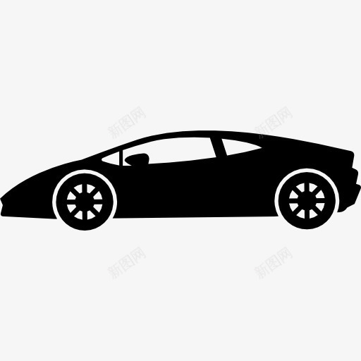 超级图标png_新图网 https://ixintu.com 旅游 汽车 汽车图标 超级跑车 运输 黑色