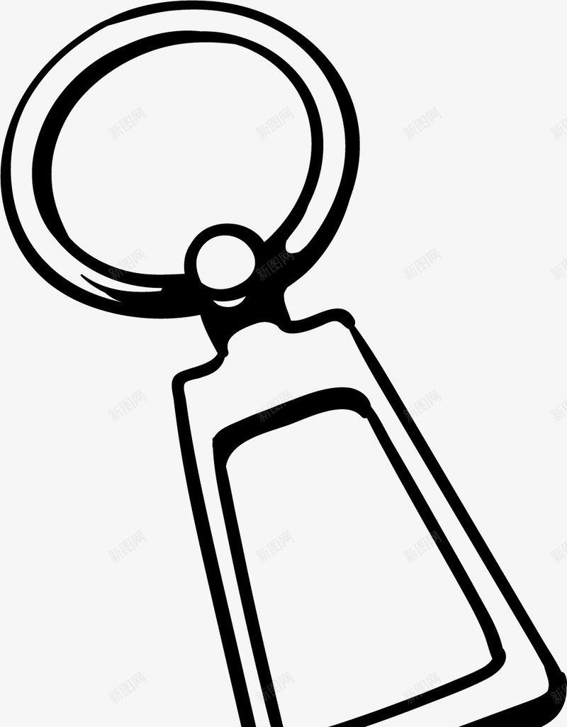 黑白普通钥匙扣矢量图eps免抠素材_新图网 https://ixintu.com 卡通钥匙扣 扁平钥匙扣 普通样式 钥匙扣 钥匙链 黑白 矢量图