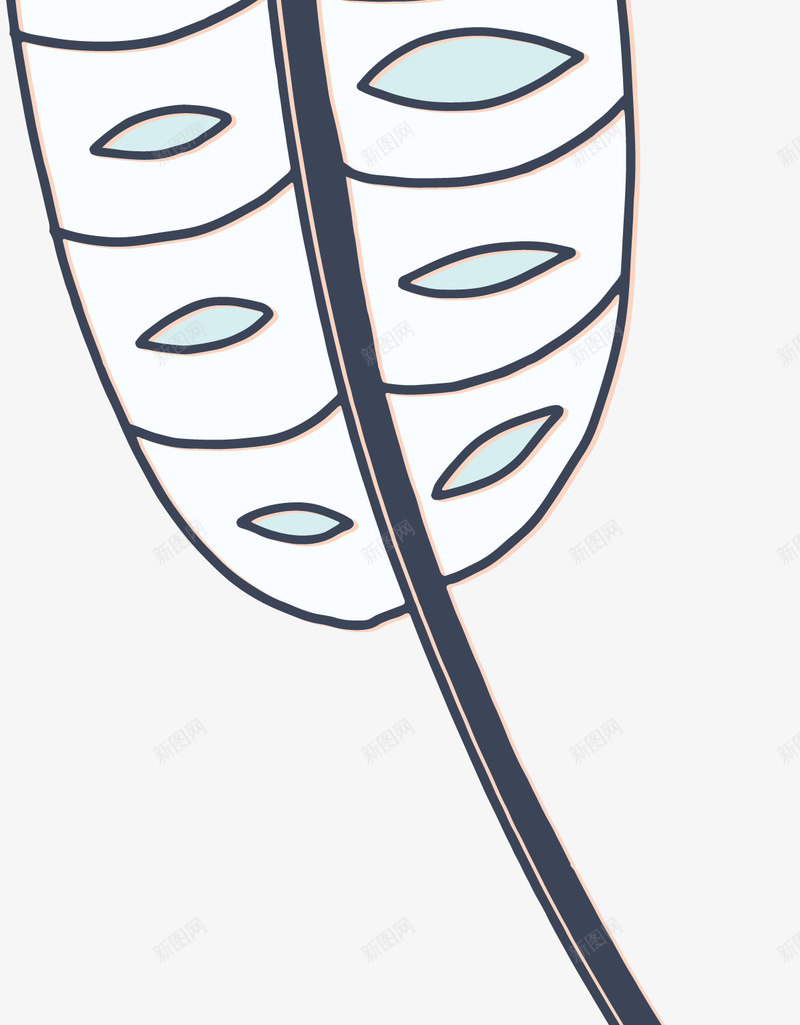 卡通简约黑白插画小清新叶子png免抠素材_新图网 https://ixintu.com 叶子 小清新插画 广告设计 扁平化简约黑白样式 极简黑白图样 简笔画装饰 黑白简约插画
