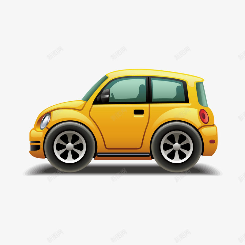 卡通车矢量图ai免抠素材_新图网 https://ixintu.com Q版汽车 交通工具 卡通车 平面设计 汽车 矢量图 车