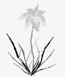 水墨荷花png免抠素材_新图网 https://ixintu.com 古黄菏花 毛笔画 荷花