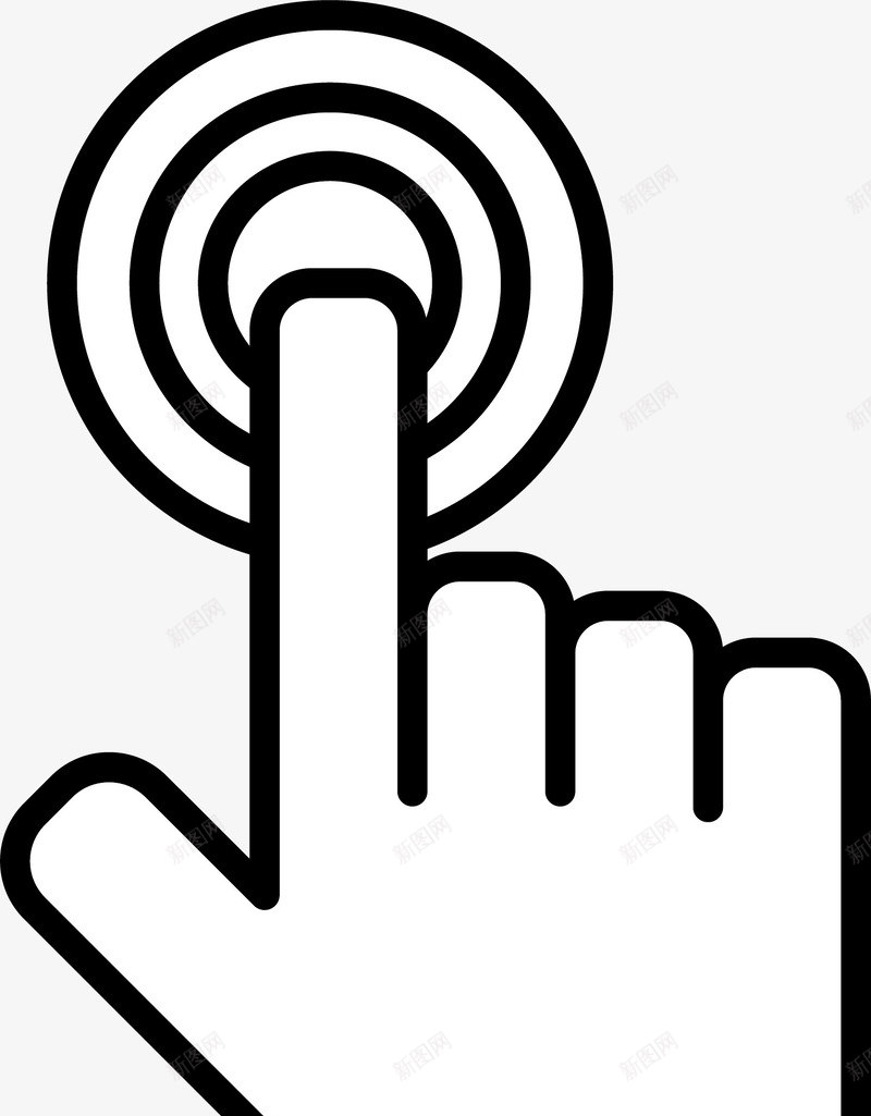 点击手型图标png_新图网 https://ixintu.com 手型点击 手点击 点击 点击形状 点击手型 点击符号 矢量点击手型