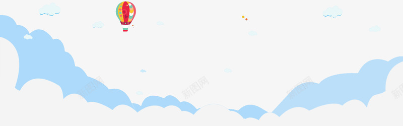 遥远的热气球png免抠素材_新图网 https://ixintu.com 卡通 天空 热气球 简约