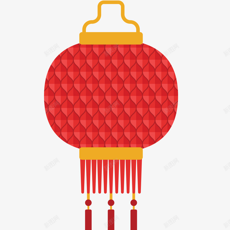 红色纸灯笼插画矢量图ai免抠素材_新图网 https://ixintu.com 中国风 中秋节 传统节日 红色纸灯笼矢量插画 纸制品 装饰 矢量图