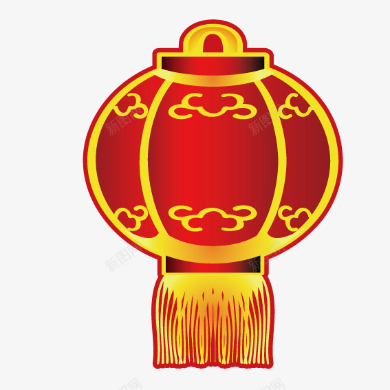 新年灯笼矢量图ai免抠素材_新图网 https://ixintu.com 中国 新年 灯笼 矢量图