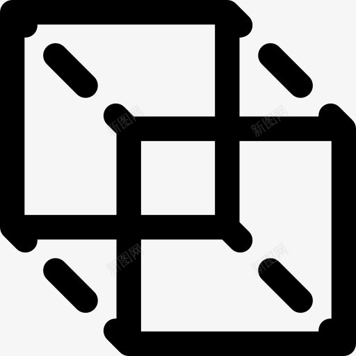 三维标图标png_新图网 https://ixintu.com 几何 广场 形状 立方体 立方体的几何