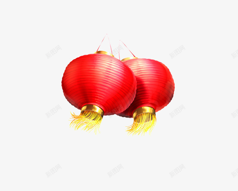 悬挂的红色灯笼png免抠素材_新图网 https://ixintu.com 发光 喜庆 灯笼 红色 节日