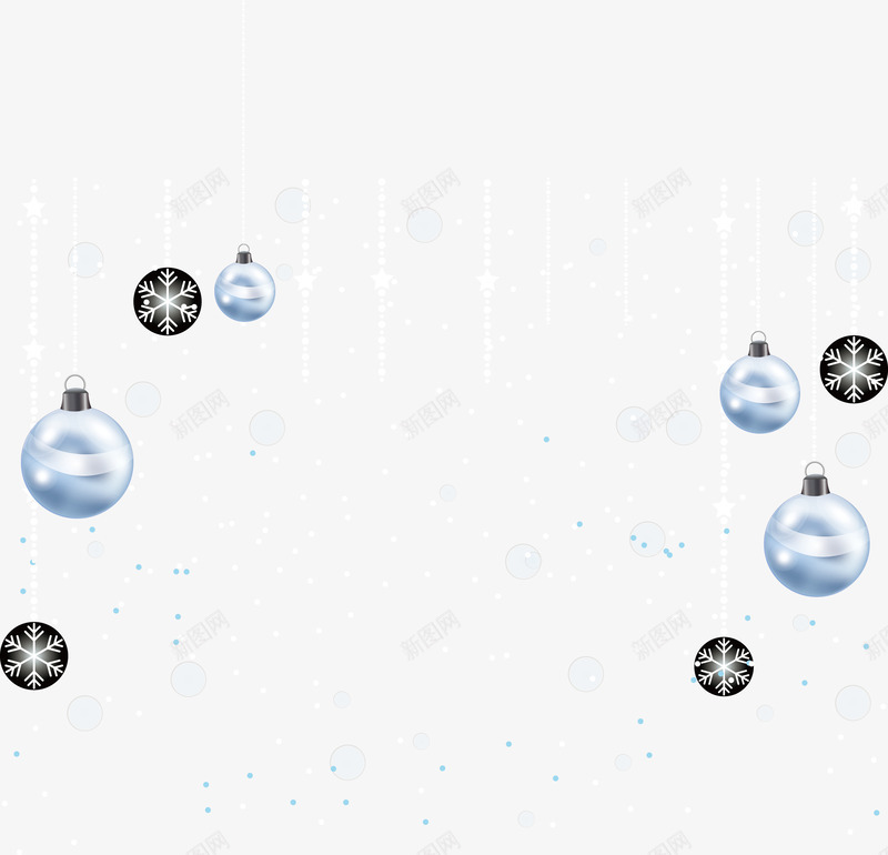 小铃铛png免抠素材_新图网 https://ixintu.com 吊饰 圆圈 圣诞节 雪花