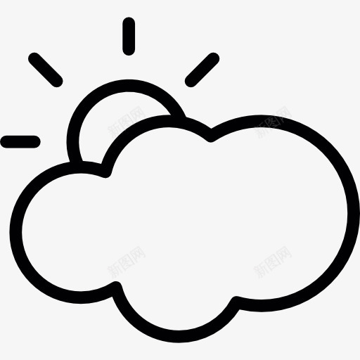 多云的天空图标png_新图网 https://ixintu.com 云 天气 太阳 太阳光 阳光 阴云密布 风暴