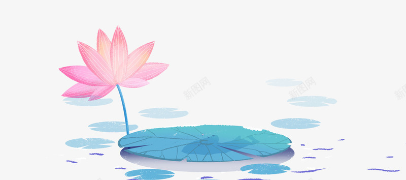 小清新手绘荷花装饰psd免抠素材_新图网 https://ixintu.com 小清新 小清新荷花 手绘荷花 荷花 荷花装饰 荷花配景免抠图